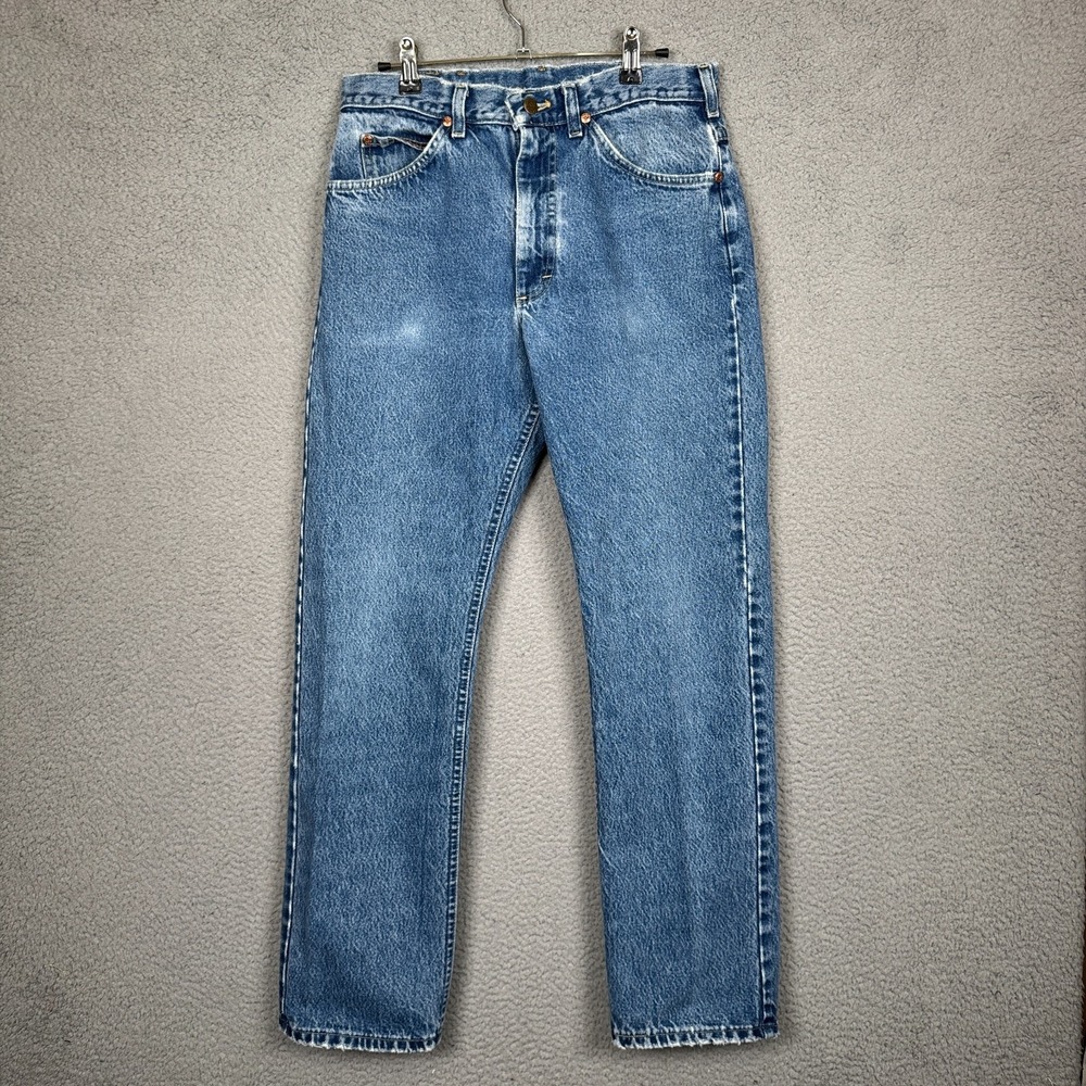 VTG Lee Jeans Men 33x32 Blue Cotton USA Union Made Distressed Americana Heritage
